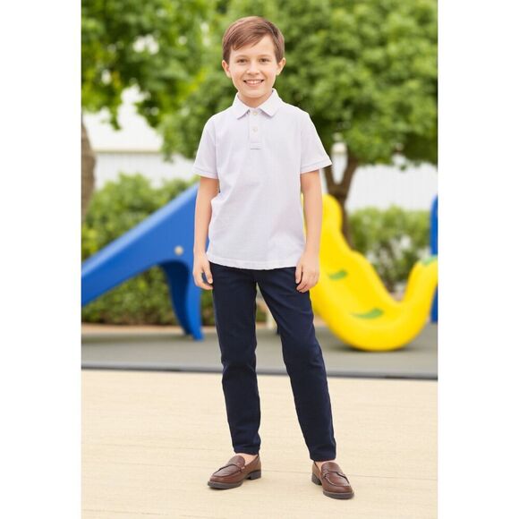 Cat & Jack White School Uniform Short Sleeve Polo Shirt Size 8/10 - Picture 7 of 11